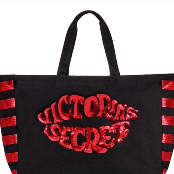 Victoria Secret Red Lips Tote Bag - Picture 1 of 7